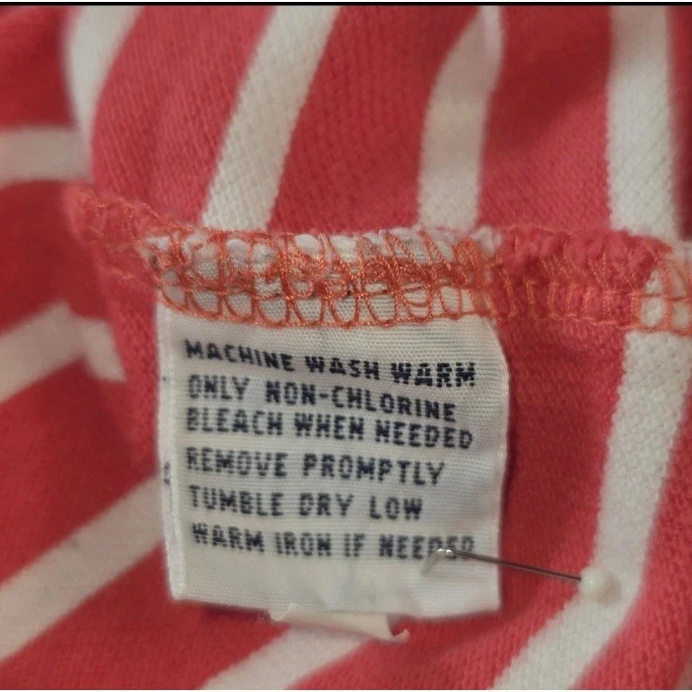 Vintage Polo Ralph Lauren Short Sleeve Polo Shirt Mens Sz L Orange White Stripes